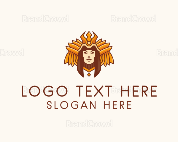 Mayan Queen Goddess Logo