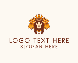 Ethnic - Mayan Queen Goddess logo design