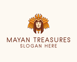 Mayan - Mayan Queen Goddess logo design