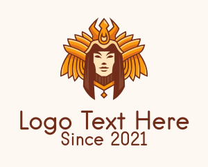 Goddess - Mayan Queen Goddess logo design