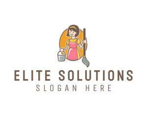 Services - Happy Woman Cleaner logo design