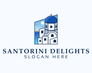 Santorini Greek Islands logo design