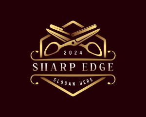 Barbershop Grooming Razor logo design