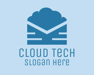 Cloud - Blue Cloud Mail logo design