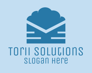 Blue Cloud Mail logo design