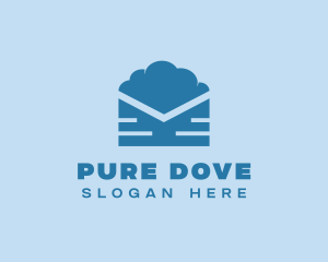 Blue Cloud Mail logo design