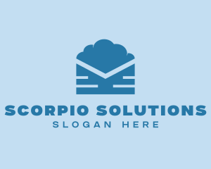 Blue Cloud Mail logo design