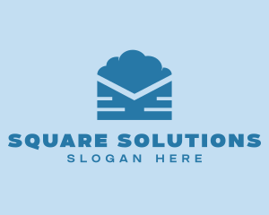 Blue Cloud Mail logo design