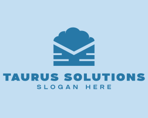 Blue Cloud Mail logo design