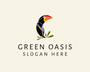 Rainforest Toucan Bird logo design