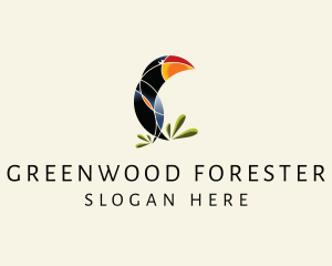 Rainforest Toucan Bird logo design