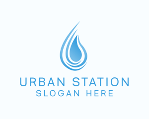 Purified Water Station  logo design