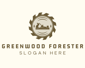 Wood Saw Planer logo design