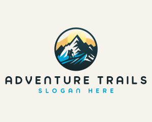 Alps Mountain Hiking logo design