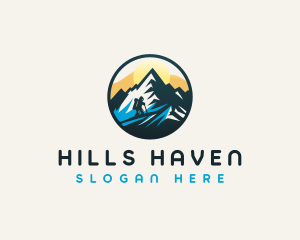 Alps Mountain Hiking logo design