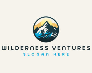 Alps Mountain Hiking logo design