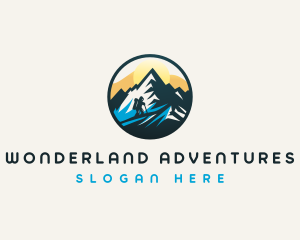 Alps Mountain Hiking logo design