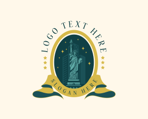 Statue Of Liberty - American Landmark Statue logo design