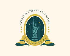 American Landmark Statue logo design