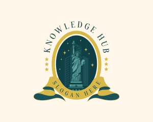 Easter Island - American Landmark Statue logo design