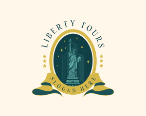 Statue Of Liberty - American Landmark Statue logo design