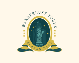 American Landmark Statue logo design