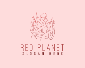 Red Sexy Woman Beauty logo design