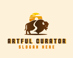 Sunset Buffalo Explorer logo design