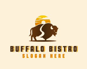 Buffalo - Sunset Buffalo Explorer logo design