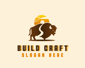 Sunset Buffalo Explorer logo design