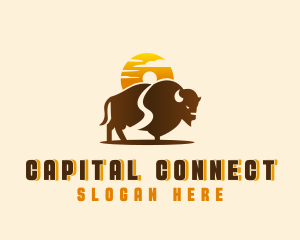 Sunset Buffalo Explorer logo design