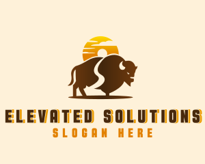 Sunset Buffalo Explorer logo design