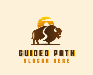 Path - Sunset Buffalo Explorer logo design