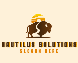 Sunset Buffalo Explorer logo design