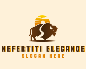 Sunset Buffalo Explorer logo design