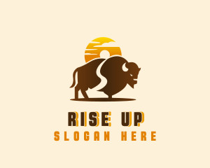 Sunset Buffalo Explorer logo design