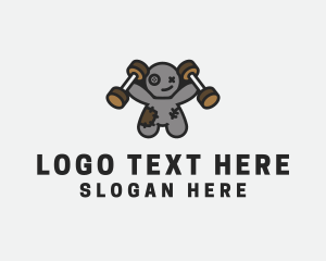 Weightlifter - Voodoo Doll Weights logo design
