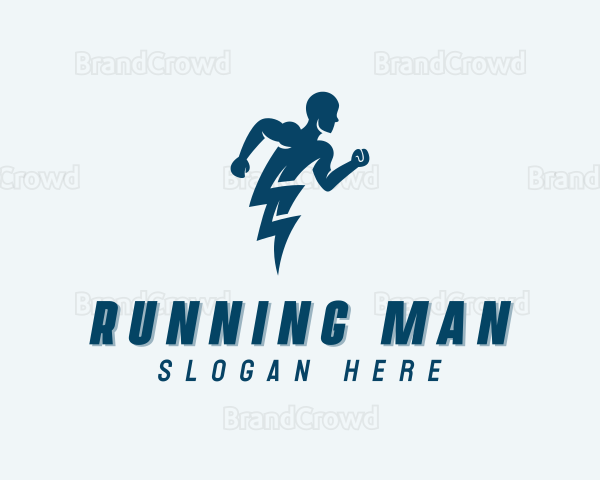 Fast Lightning Human Logo