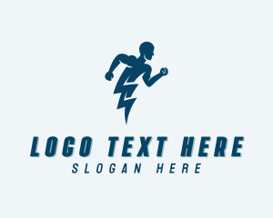 Fast Lightning Human Logo