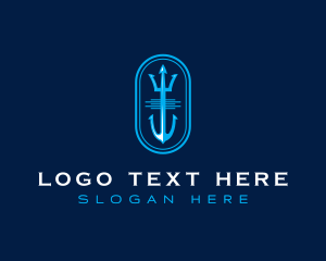 Maritime - Trident Anchor Nautical Maritime logo design