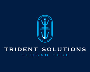 Trident - Trident Anchor Nautical Maritime logo design