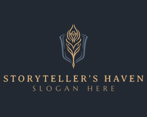 Novelist - Feather Quill Publishing logo design