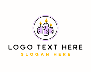 Spa - Organic Candle Light logo design