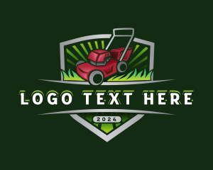 Grass Cutter - Yard Lawn Mower logo design