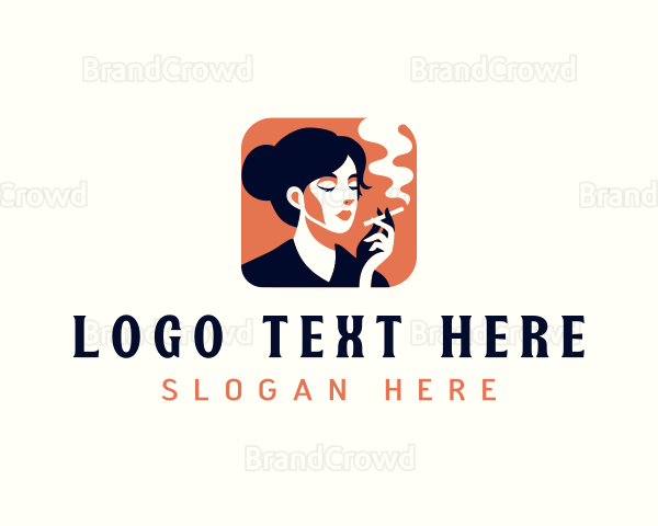 Woman Cigar Tobacco Logo