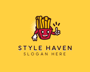 Hot Chips - Happy Chip Fries logo design