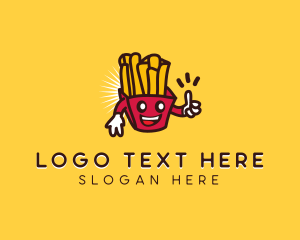French Fries - Happy Chip Fries logo design