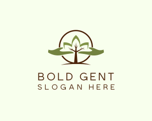 Nature Tree Planting  logo design