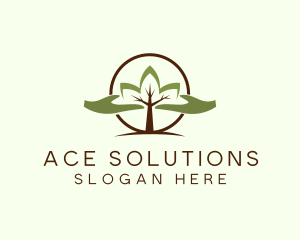 Nature Tree Planting  logo design