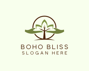 Nature Tree Planting  logo design